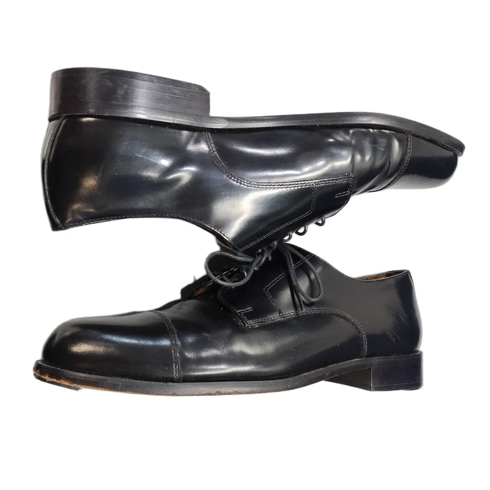 Bostonian Classics Dress Shoes Mens Size 10M Black Leather Almond Toe Lace Up